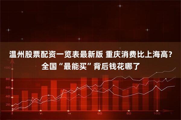 温州股票配资一览表最新版 重庆消费比上海高？全国“最能买”背后钱花哪了